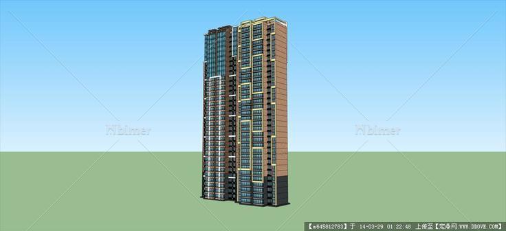Sketch Up 精品模型---高层住宅单体