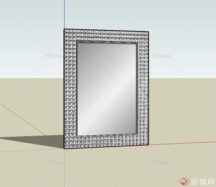 现代风格梳妆镜设计su模型[原创]