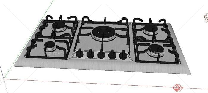 厨房煤气灶设计SU模型[原创]