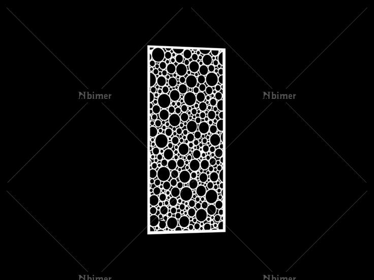 3DMAX室内雕花隔断模型