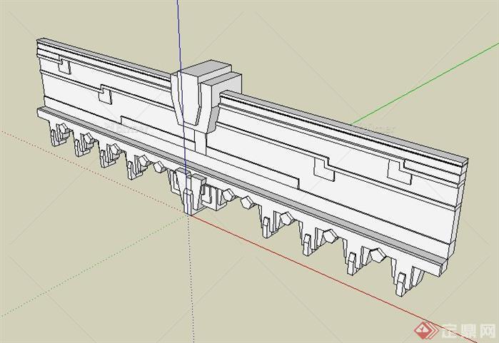 某大型广场构筑物景观SketchUp(SU)3D模型
