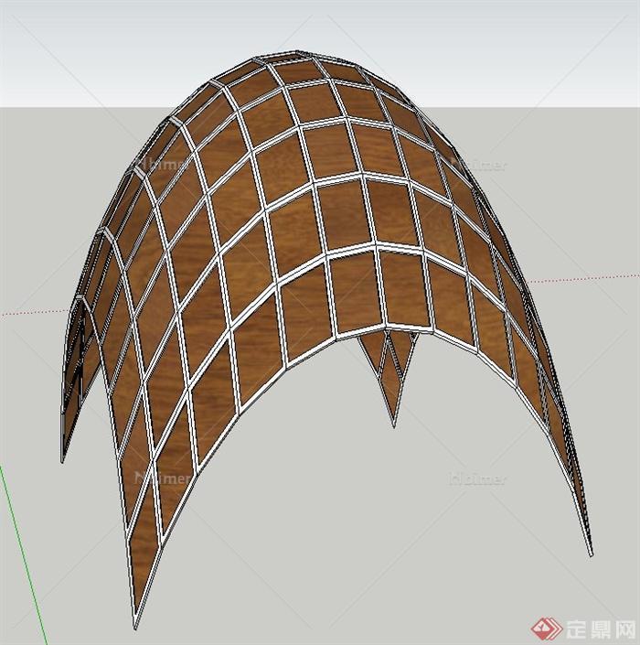 园林景观节点现代异形小品设计SU模型