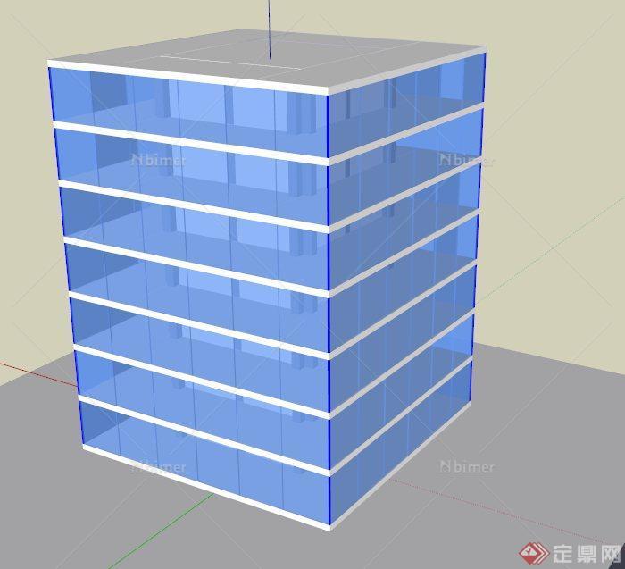 某办公楼建筑框架设计SU模型