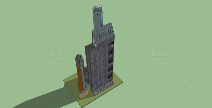 现代超高层综合办公大厦(35260)su模型下载