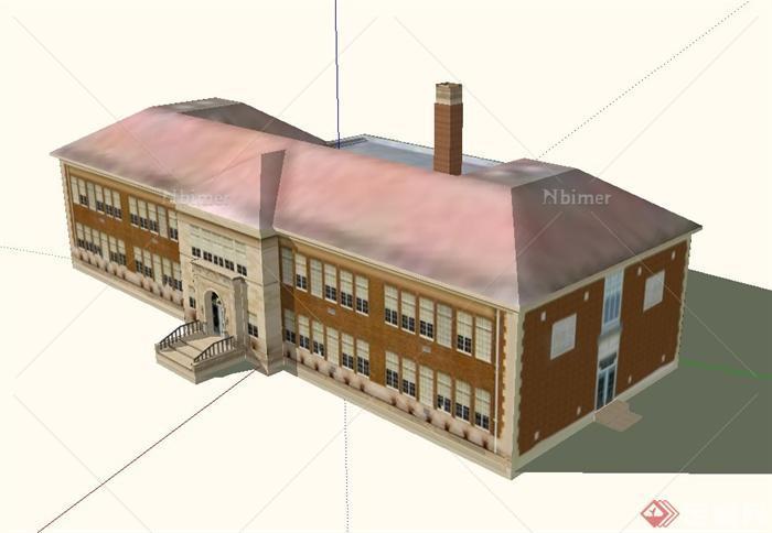 某教育局办公楼建筑设计SU模型