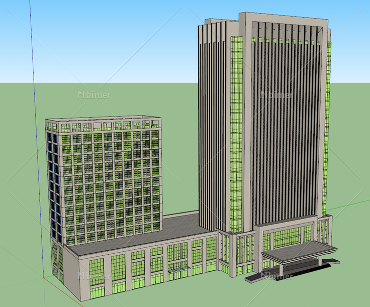 酒店图片建筑免费下载_格式:skp_大小:1024X850像