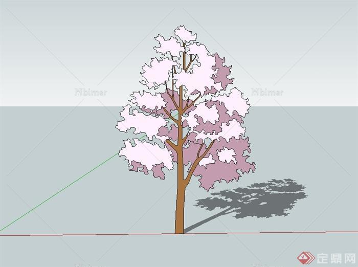某手绘2d树木植物素材设计su模型[原创]