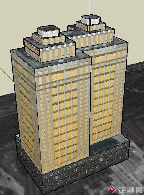现代文化办公大厦综合建筑设计su模型