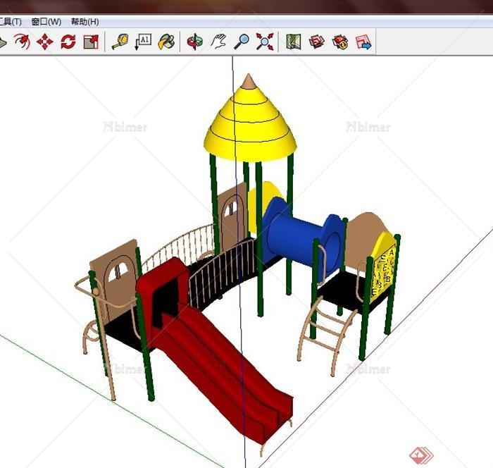 儿童游乐设施组合设计SU模型