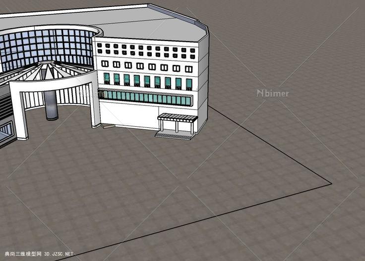 综合楼 低层办公楼su模型