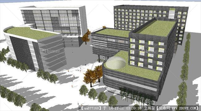 外交使馆建筑方案精细SU设计模型