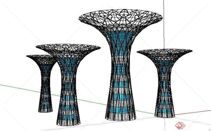 太阳能超级树景观小品SketchUp(SU)3D模型