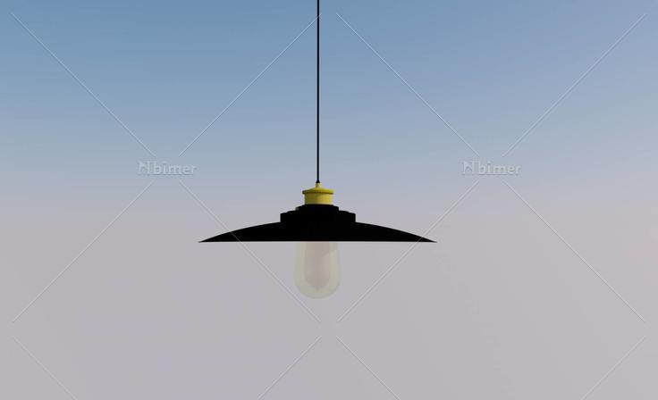 黑色工业loft风格吊灯(118231)su模型下载