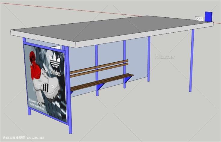 公交站台98su模型