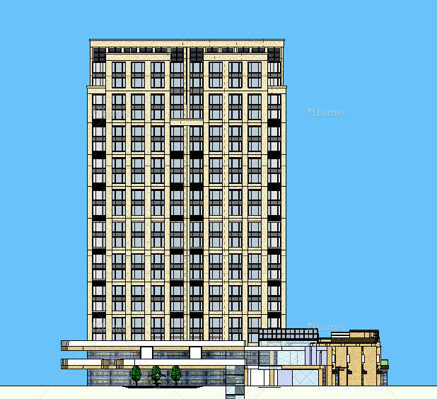 新古典商住公寓建筑设计方案su模型[原创]