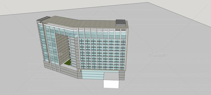 现代高层办公楼(72776)su模型下载