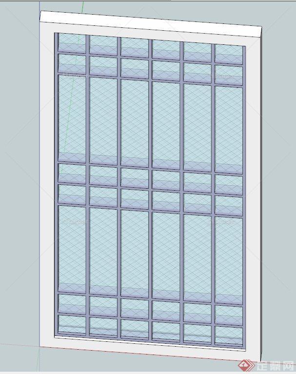 多个窗花格设计SU模型