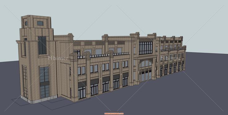 artdeco沿街商业 带模型