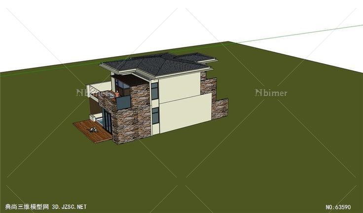 二层别墅模型1别墅