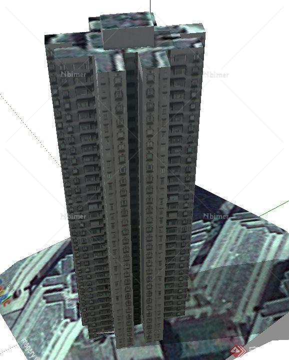 某超高层住宅建筑设计SU模型