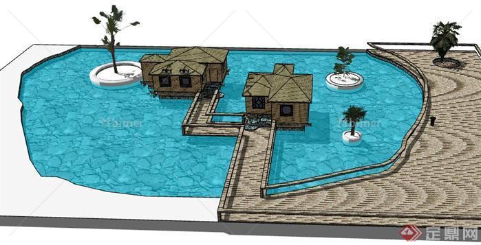 某水上居住建筑设计SU模型