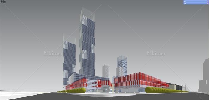 现代城市中心区综合体概念设计su模型[原创]