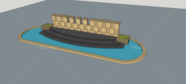 水景墙(77292)su模型下载