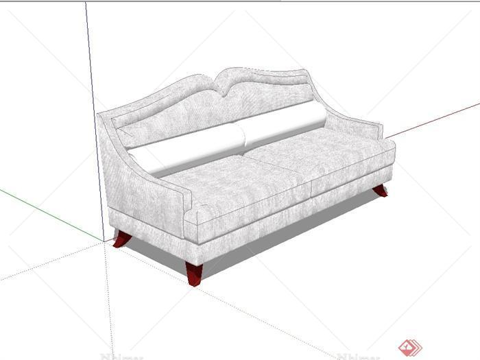 现代风格详细完整室内沙发设计SU模型[原创]