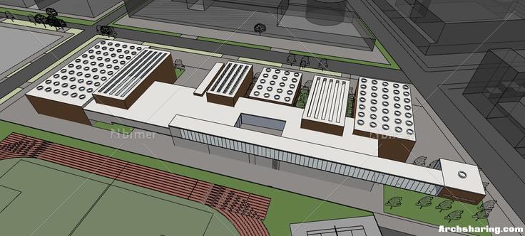 天津某大学体育中心概念方案设计