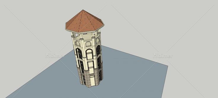 欧式景观塔(75727)su模型下载