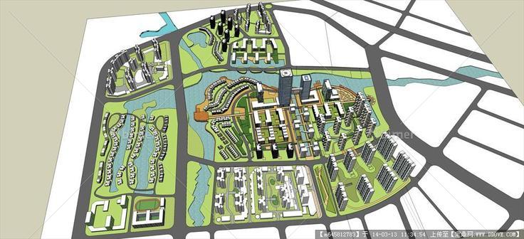 Sketch Up 精品模型---现代城市规划设计