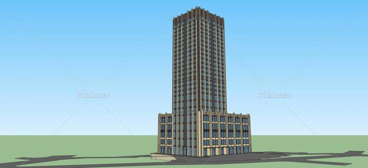 古典风格高层商住楼(64560)su模型下载