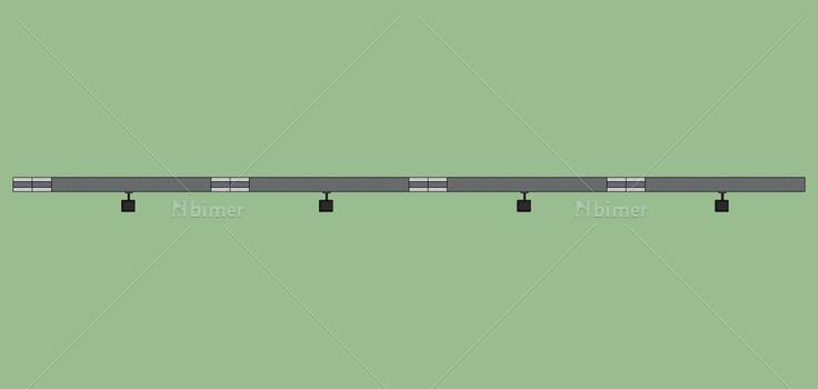 建筑构件-围墙(78763)su模型下载