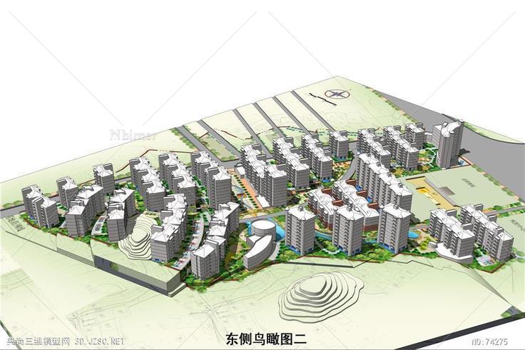 居住区规划完整全套SU模型CAD效果图