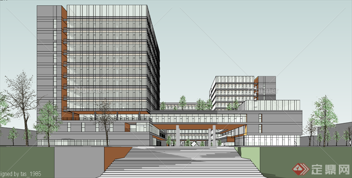 某公司总部办公楼建筑设计方案sketchup模型[原创