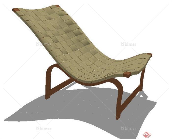 一把躺椅su模型