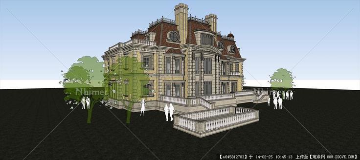 Sketch Up精品模型---法式大别墅