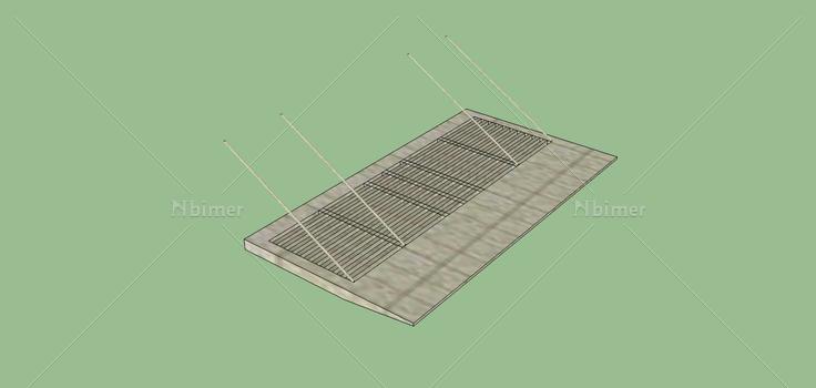 建筑构件-雨棚(70527)su模型下载