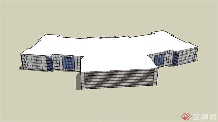 某现代Y型邦建筑设计SU模型