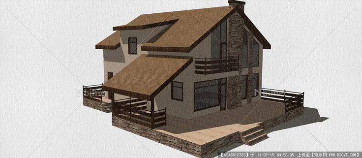 Sketch Up 精品模型---美式别墅