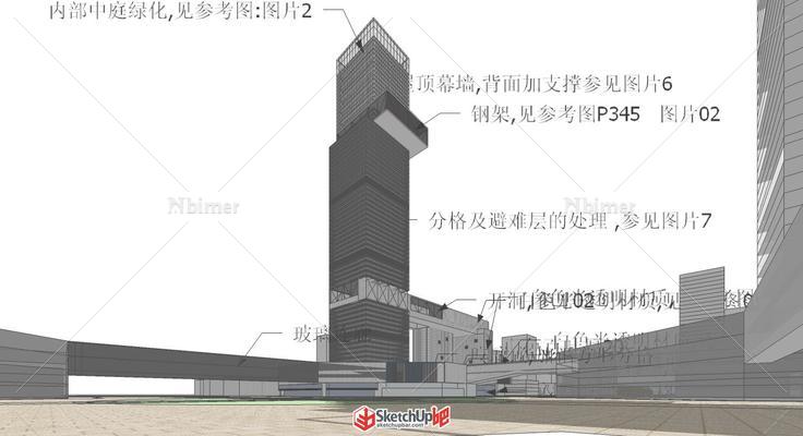 一个素雅的su高层模型