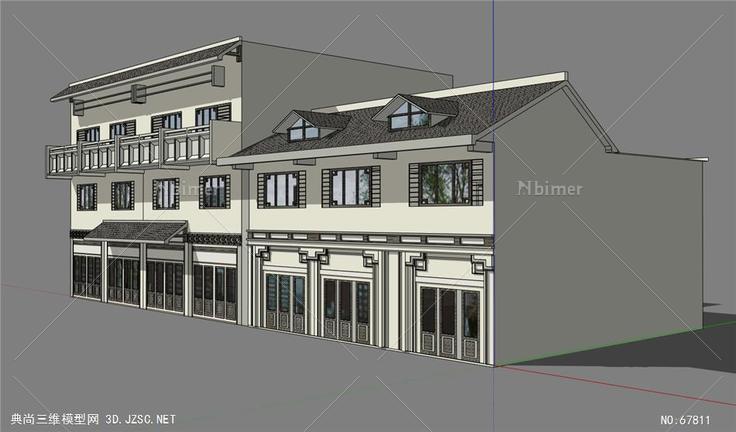 西南住宅三号-住宅su模型