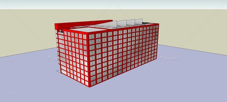 现代多层办公楼(81087)su模型下载