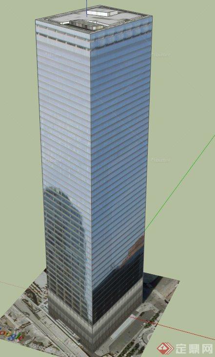 某贸易中心大楼建筑设计SU模型
