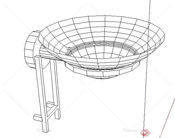 34个现代风格室内空间卫生洁具su模型
