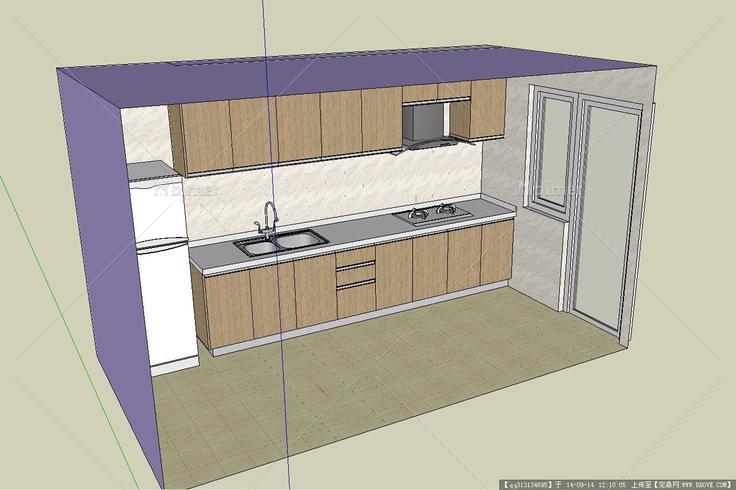 一套厨房橱柜设计SketchUp模型