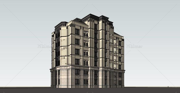 007欧式高层住(130565)su模型下载