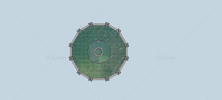 景观喷水池(73971)su模型下载