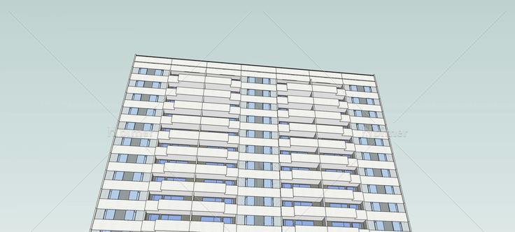 现代高层住宅公寓(80585)su模型下载