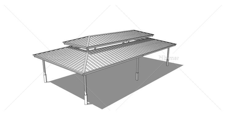 景观廊架5(119514)su模型下载